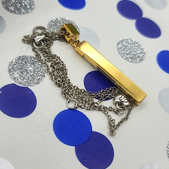 NWOTS! $58 Brighton "Venezia" Two-Tone Scrolled Slim Pendant Necklace - Picture 9 of 10